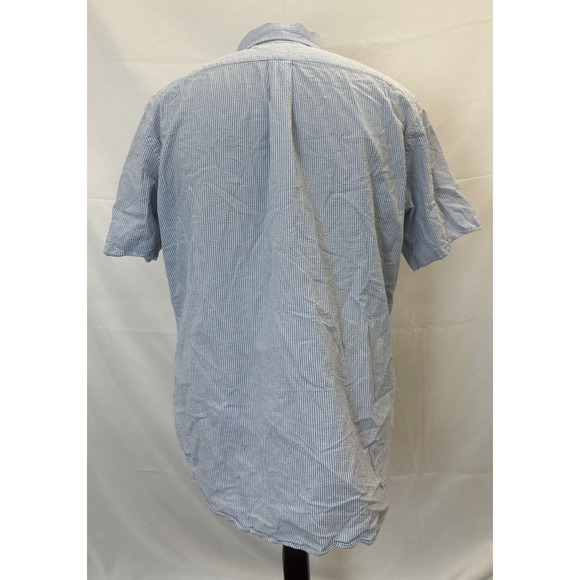 Polo Ralph Lauren Seersucker Short Sleeve Button Down Striped Mens Large Charity - Picture 3 of 10